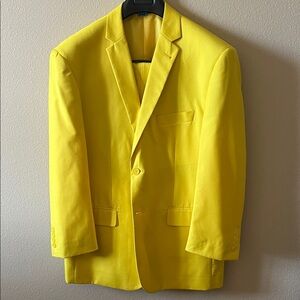 Ferrecci Bright Yellow Men's Blazer - Two-Button Sport Coat